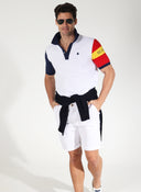 Polo Blanco Manga España Hombre