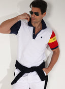 Polo Blanco Manga España Hombre