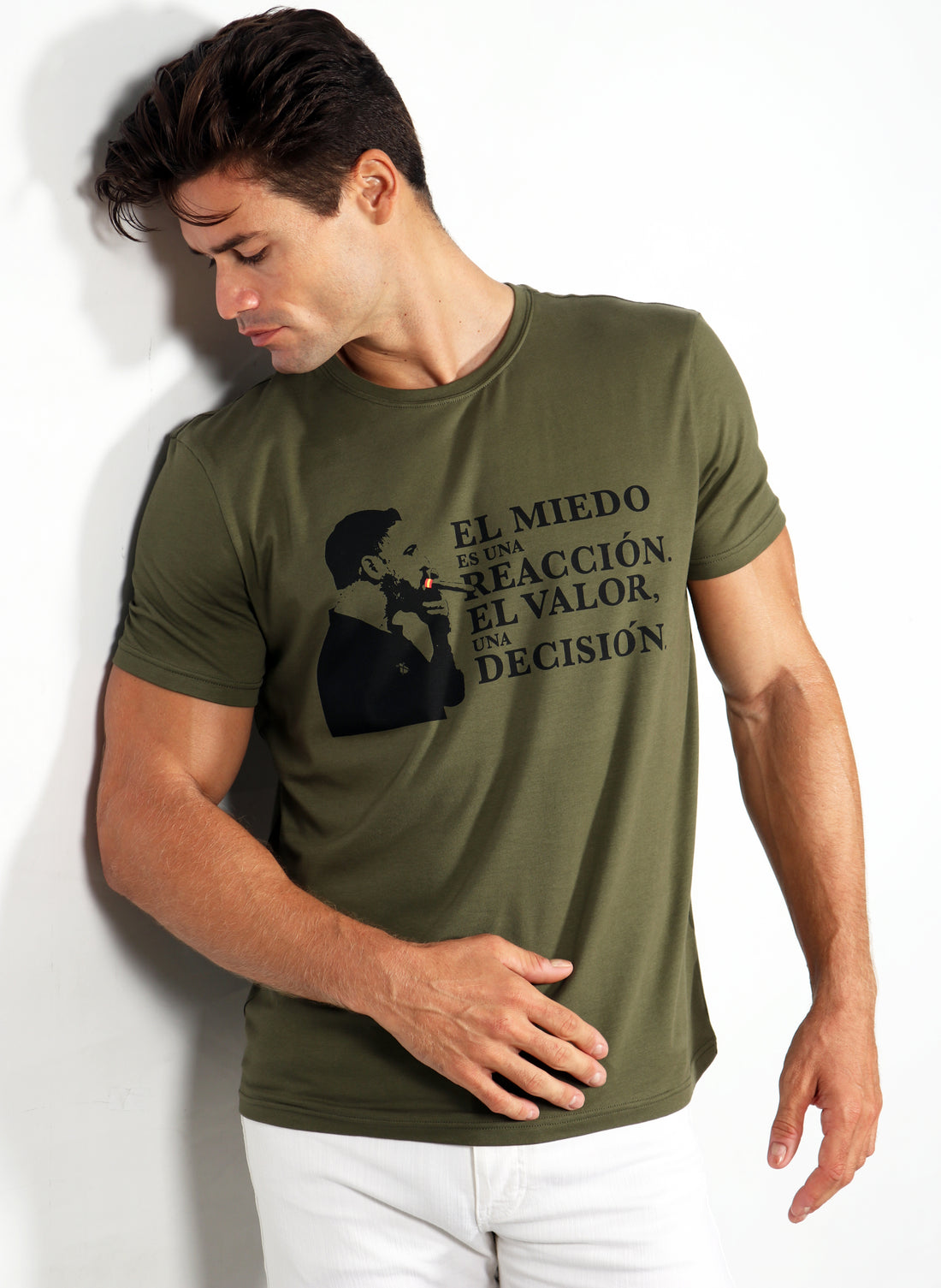 T-Shirt grün für Herren Santiago Abascal Khaki