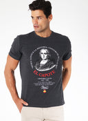 Anthracite Men's T-shirt Tribute to Christopher Columbus