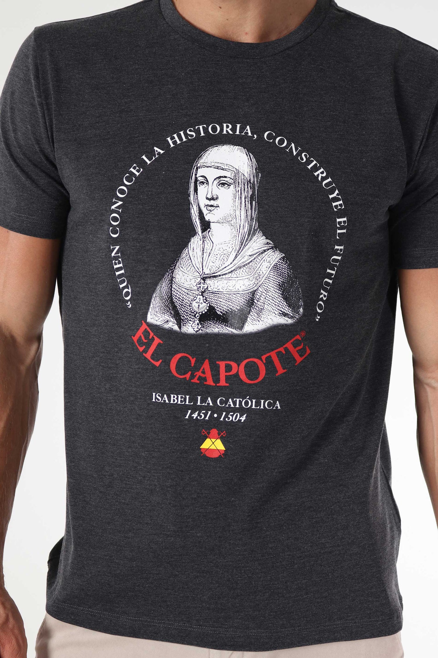 Camiseta Antracita Homenaje a Isabel la Católica Hombre