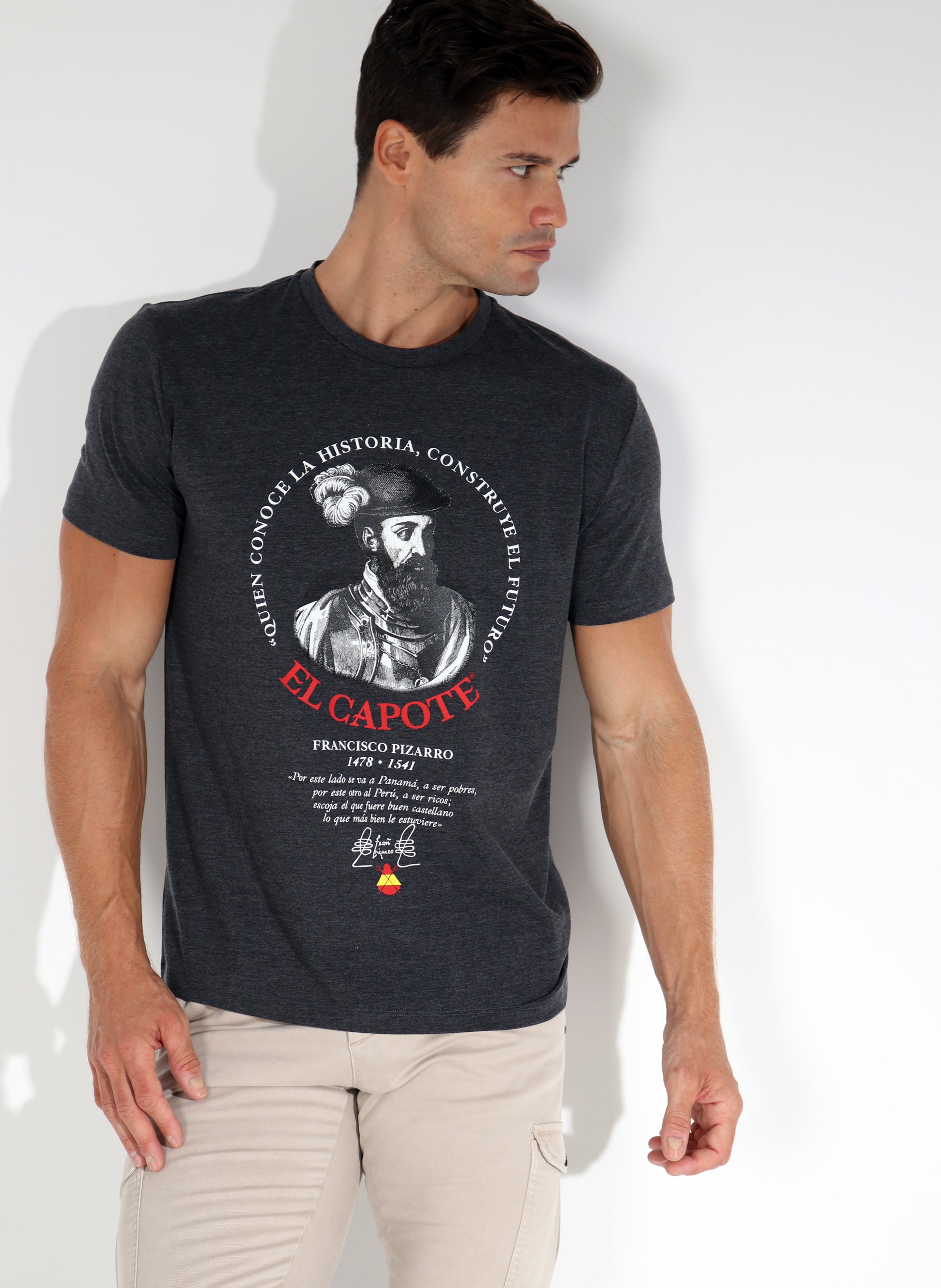 Anthracite Men's T-shirt Homage to Pizarro