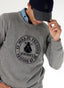 Men's Gray Slogan Circular Sweater