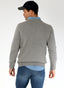 Men's Gray Slogan Circular Sweater