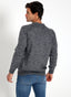 Men's Gray Intarsia Navy Cape Sweater