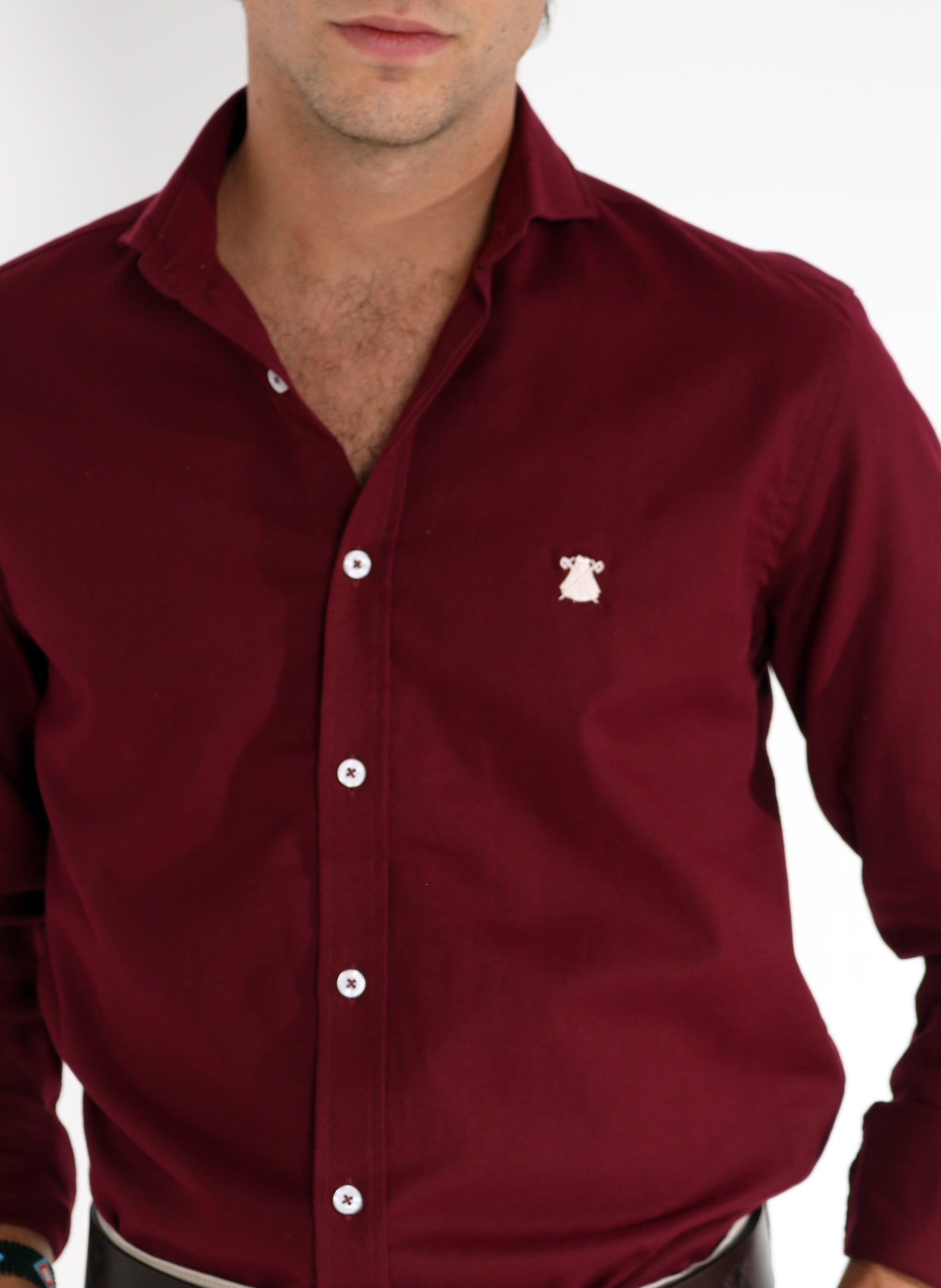 Chemise best sale grenat homme