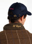 Gorra Serraje Azul Marino Logo Rosa Capote