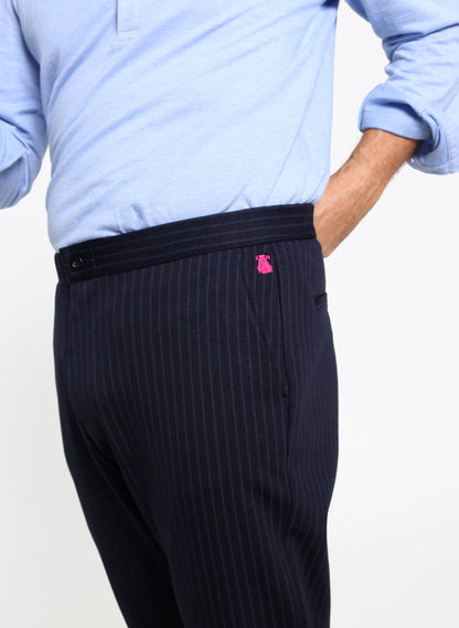 Men's Navy Blue Diplomatic Stripe Jogger Pants