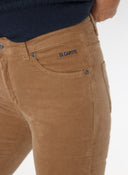 Pantalon Femme Micro Velours Côtelé Camel 
