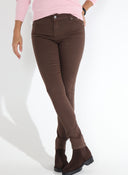 Pantalón Marrón Satén Mujer