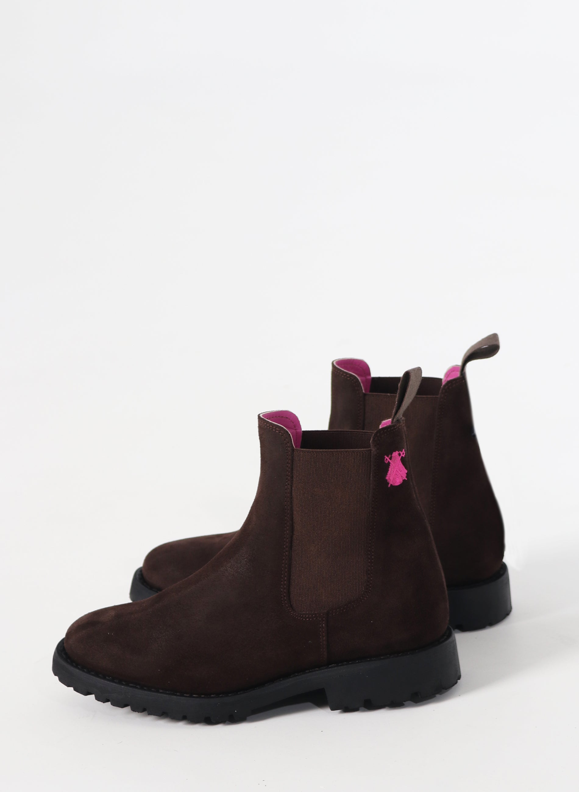 Bottines femme en nubuck marron chocolat