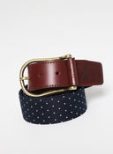 Ceinture Bleue à Pois Blancs