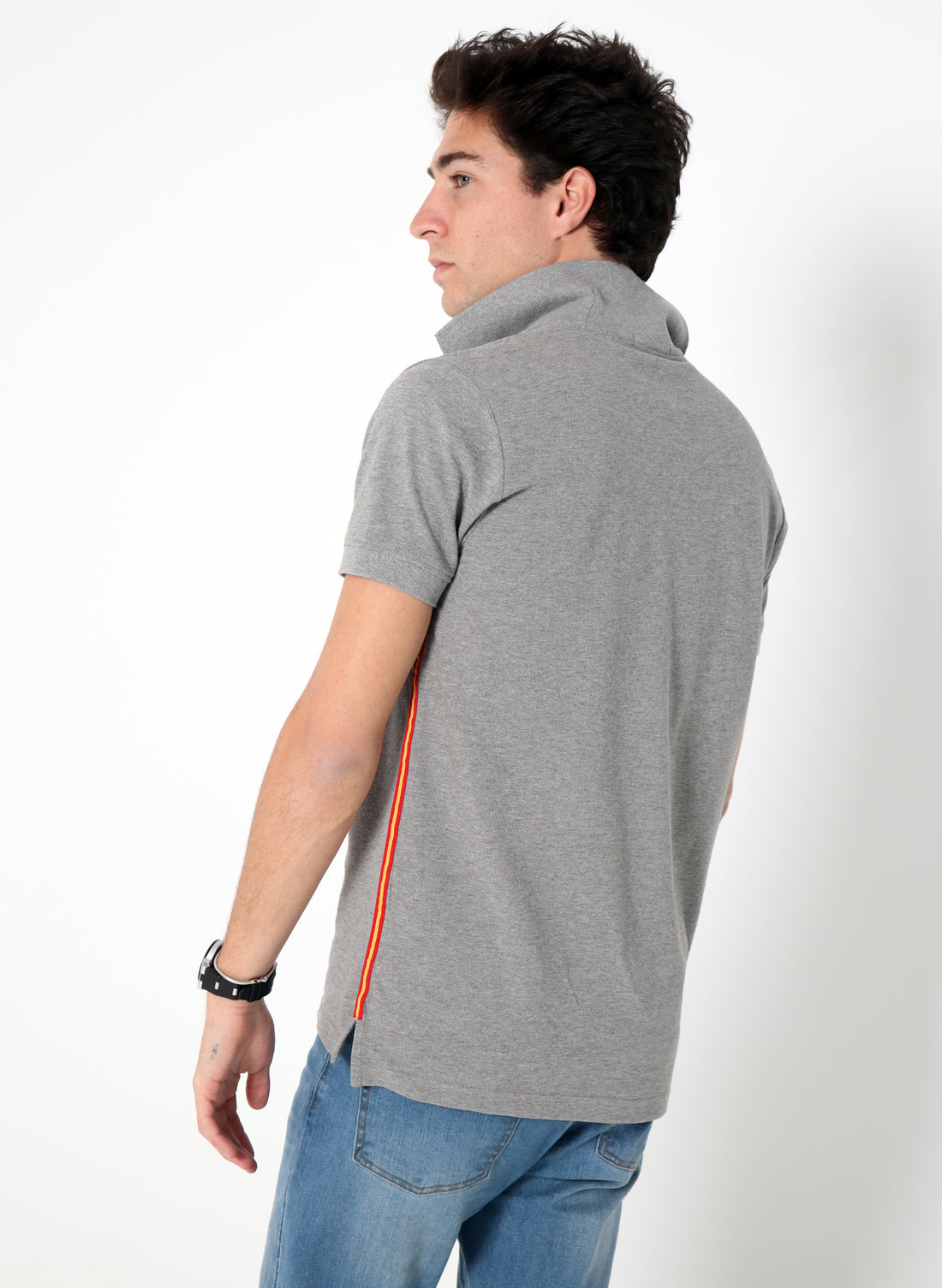 Men's Polo Shirt Gray Ribbon Spain