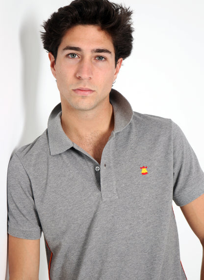 Men's Polo Shirt Gray Ribbon Spain