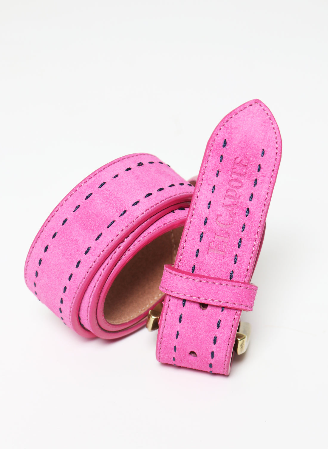 Pink Split Leather Belt