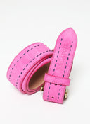 Ceinture en cuir fendu rose