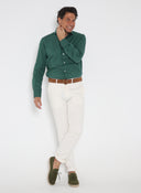 Pantalón Tipo Chino Blanco Hombre