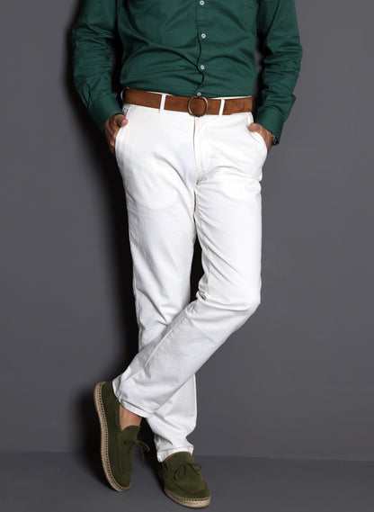 Pantalon Chino Blanc Homme