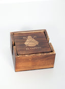 Boîte de 6 sous-verres en bois de pin