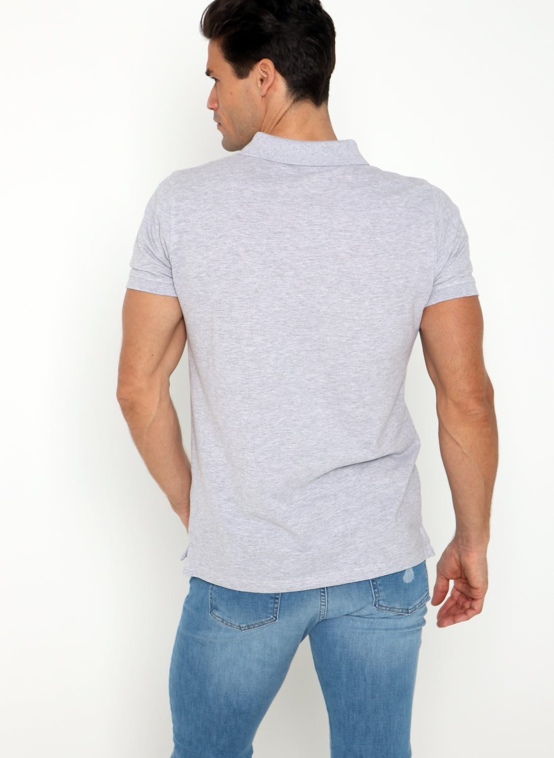 Men's Light Gray Polo Shirt
