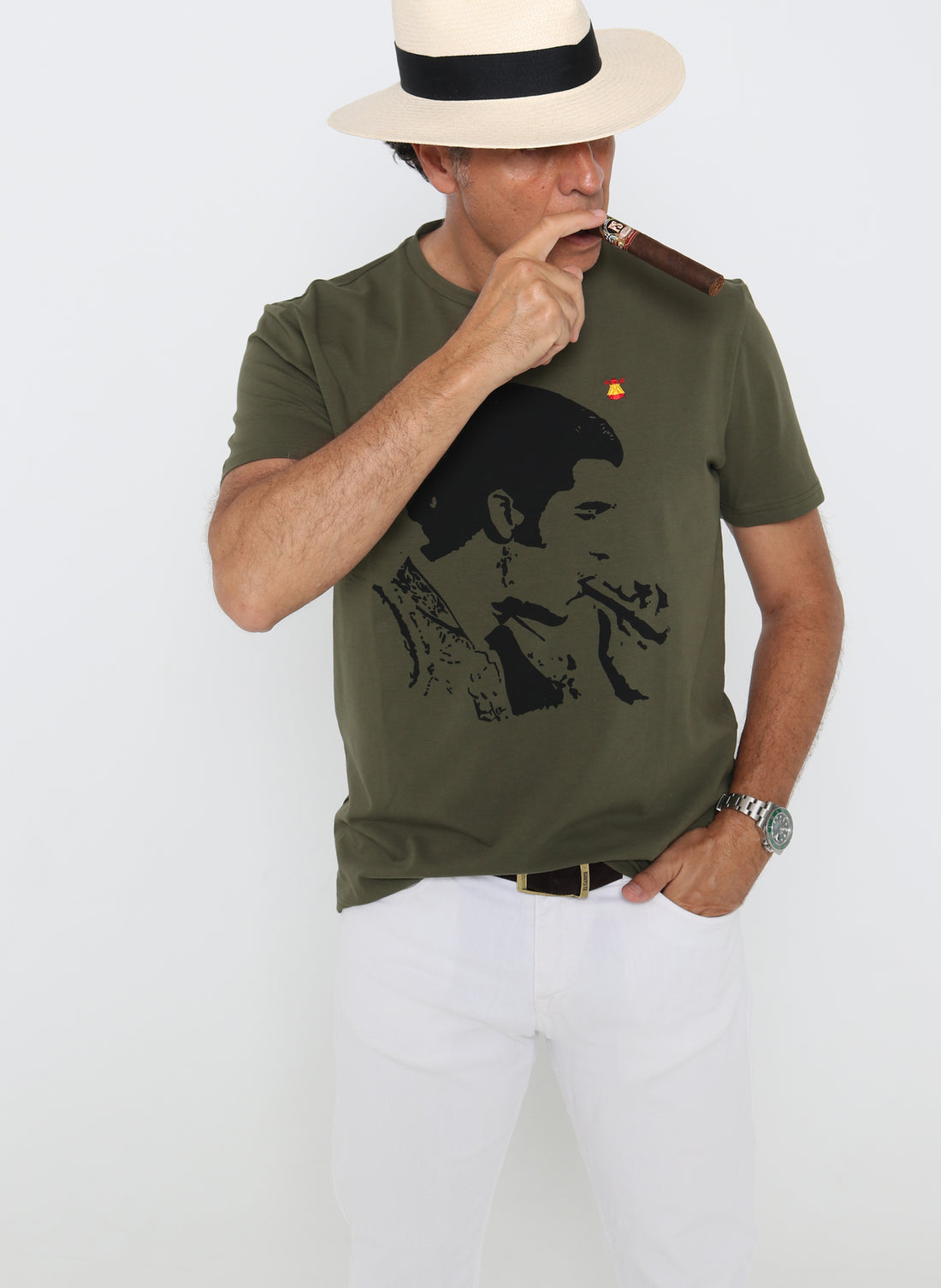 T-shirt Homme Vert Khaki Morante