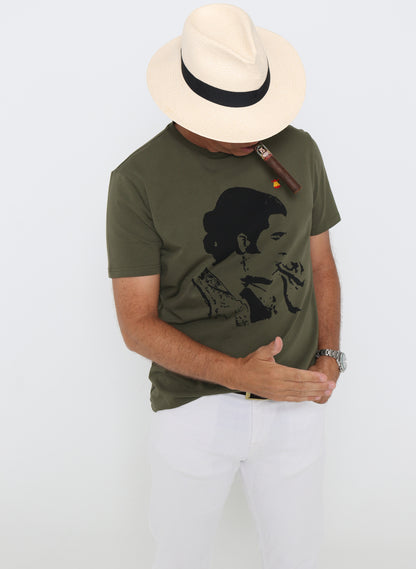 Khakigrünes Herren T-Shirt Morante