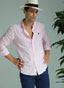 Pale Pink Linen Man Shirt