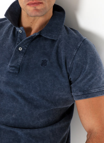Men's Polo Shirt Dye in Blue Garment