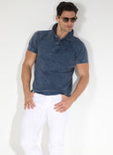 Polo pour homme Dye in Blue Garment