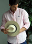 Pale Pink Linen Man Shirt