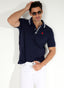 Polo Azul Hombre El Capote En Tapeta