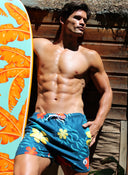 Blue Indigo Flowers Men's Swimsuit