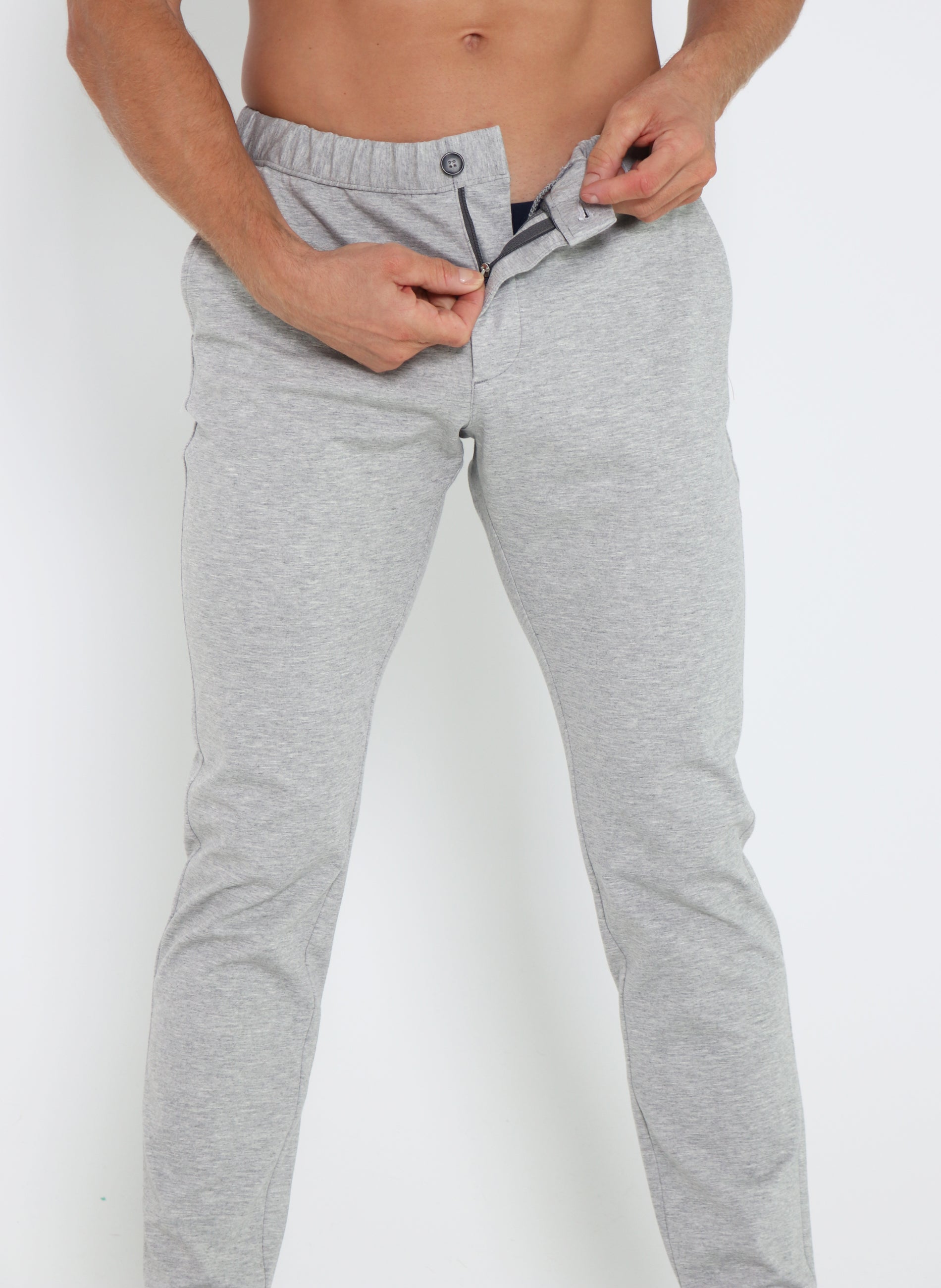 Jogging homme 2025 gris clair