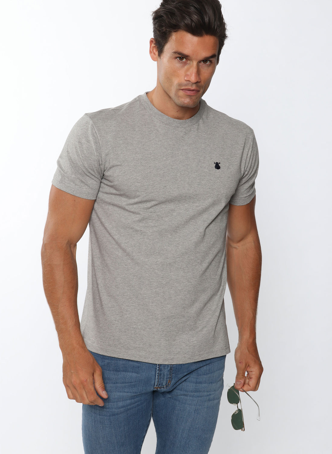 T-shirt basic grau für homme