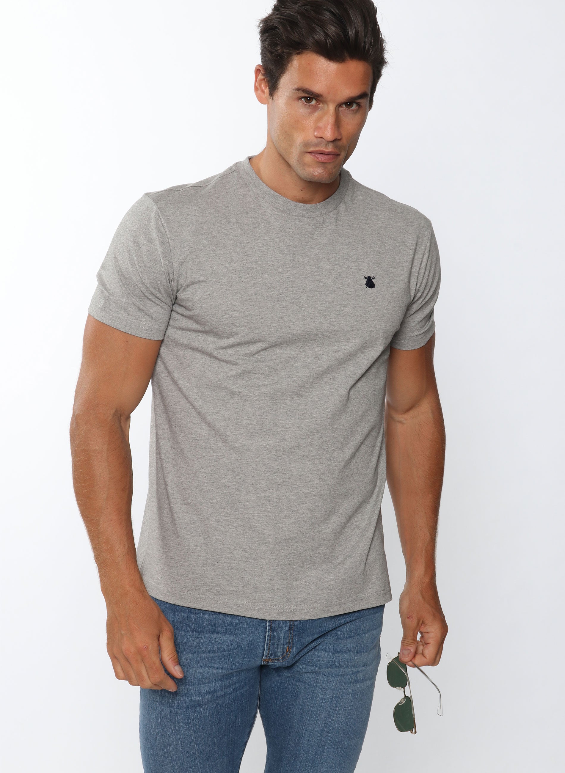 T-shirt basique gris pour homme