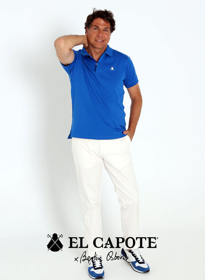 藍色 x Bertin Osborne 男士高爾夫 Polo 衫