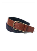 Ceinture Bleue à Pois Roses