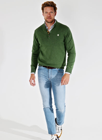 Green Sweater 6 buttons Man