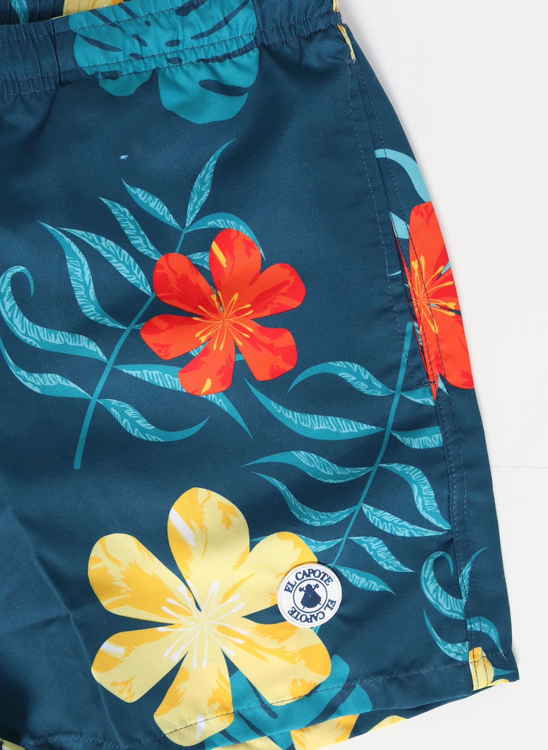 Maillot De Bain Homme Bleu Indigo Flowers