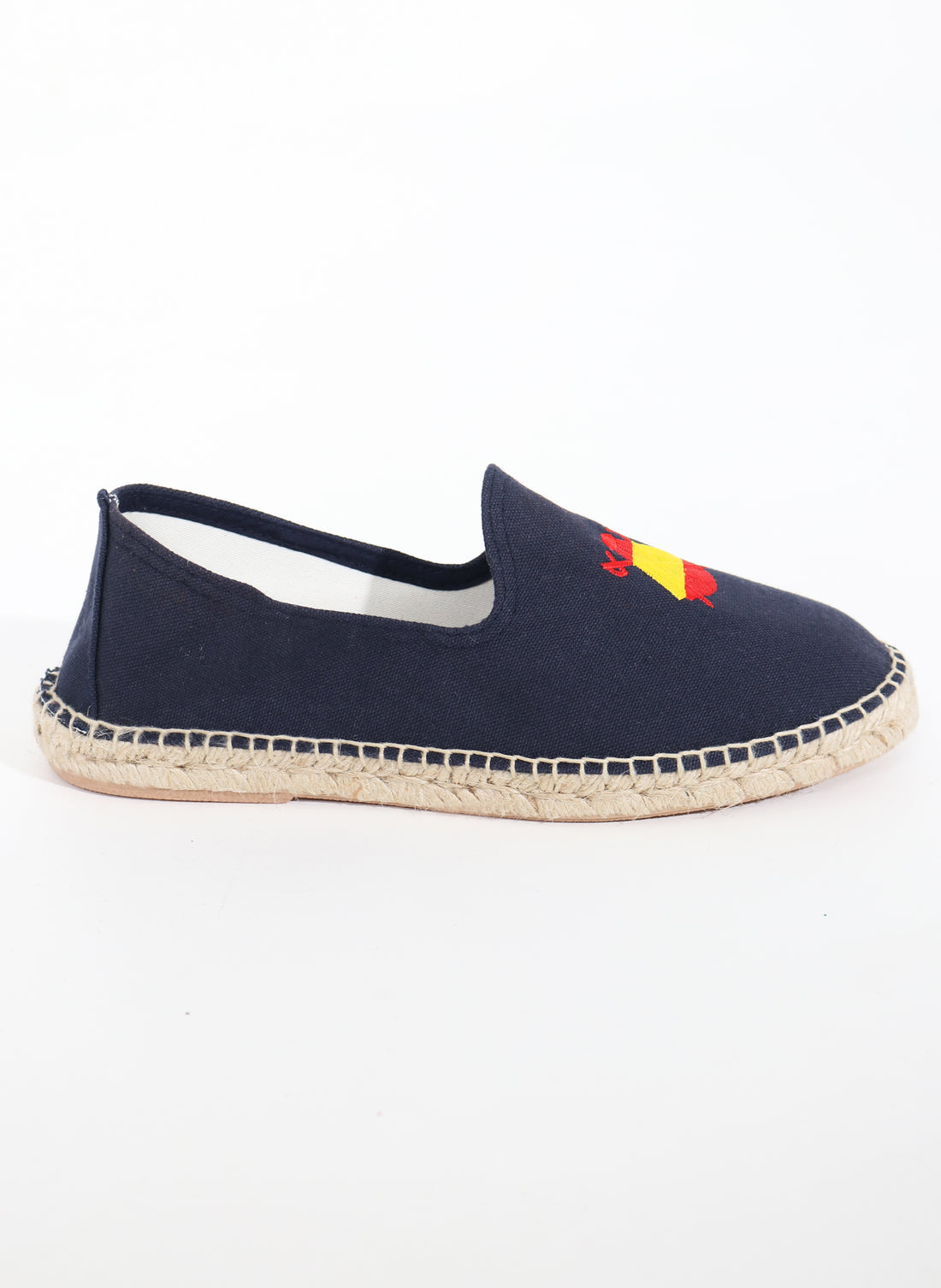 Espadrilles Man Navy Blue Embroidered Pink Cape
