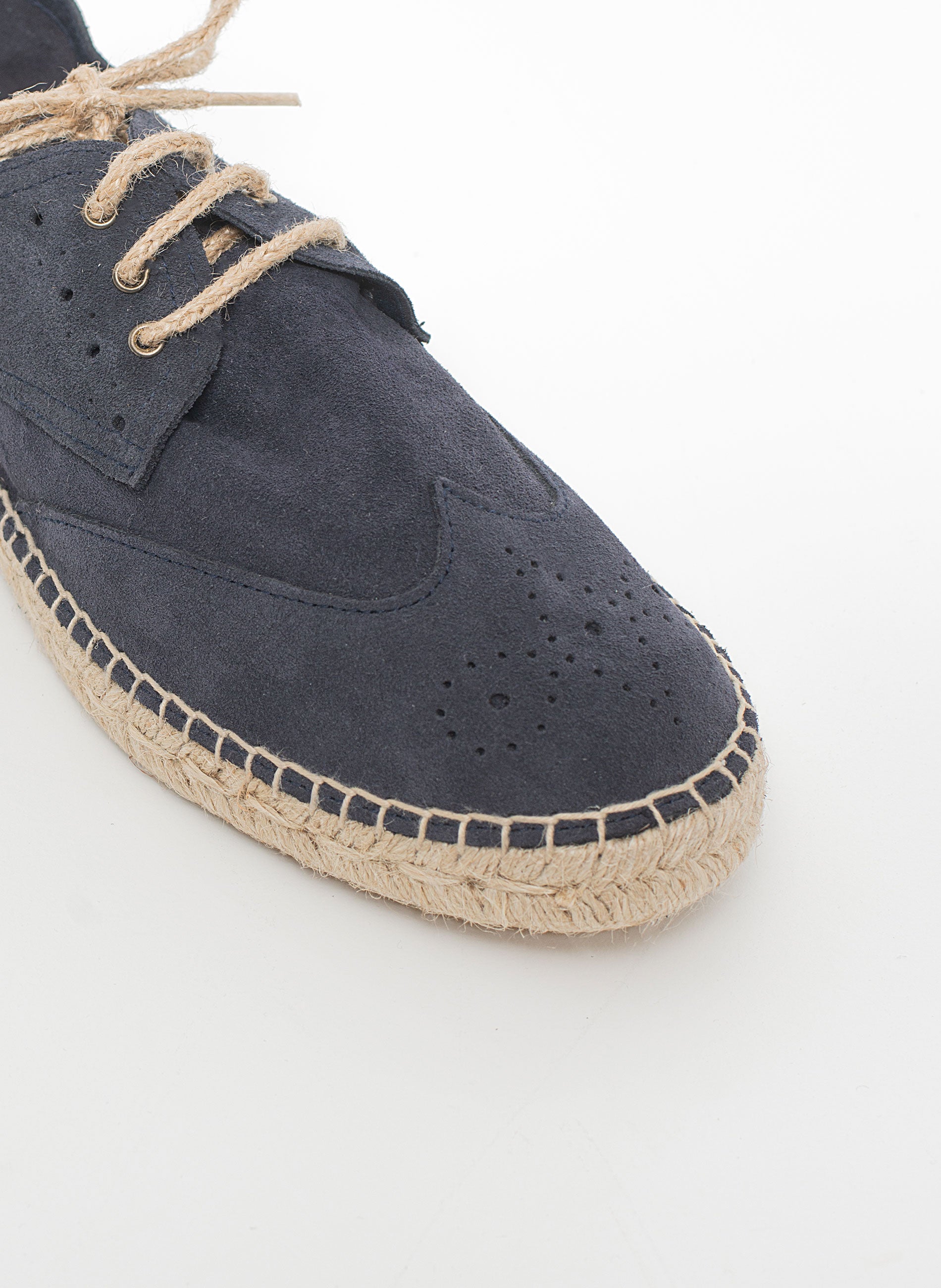 Lacets Espadrille Daim Bleu Homme El Capote