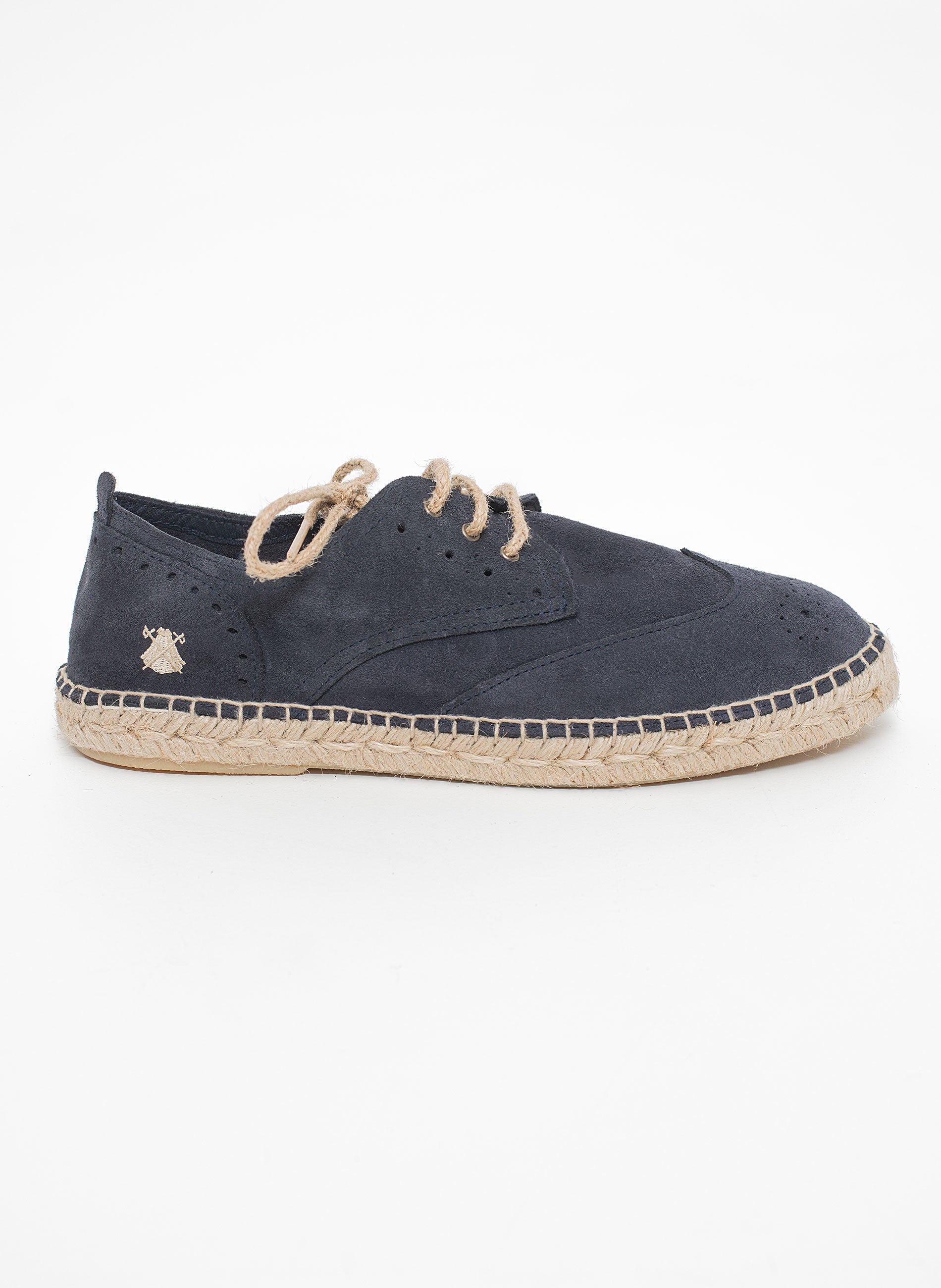 Lacets Espadrille Daim Bleu Homme