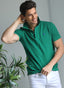 Men's Classic Forest Green Pink Cape Polo