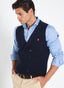 Men's Navy Blue Knit Campero Vest