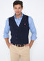 Gilet Campero Homme Bleu Marine En Maille