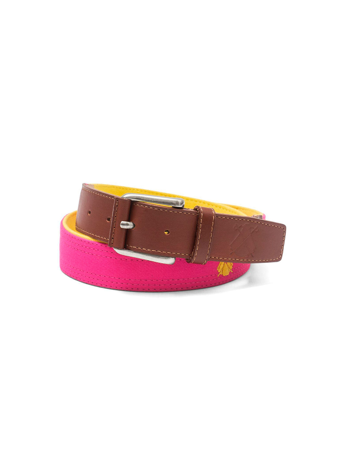 Pink Cape Belt with Yellow Logos