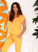 Camiseta Mandarina Mujer Cuello Pico