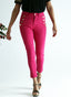 Pantalón Rosa Sarga Botones Mujer