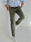 Khaki Chinos Man Blue Logo