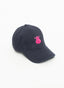 Gorra Azul Marino Logo Rosa Capote